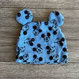 Disney Baby Mickey Mouse Beanie Hat with Mickey Ears Blue Black Disney World